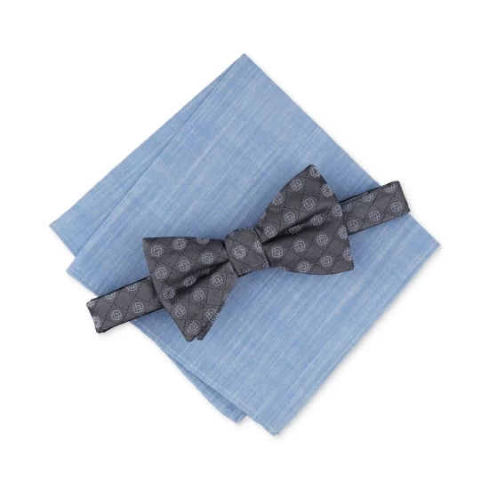 Cheap ๐ฅ Bar III Men's Moylan Medallion Bow Tie & Pocket Square Set, Created For Macy's Grey ๐ 2 Cheap ๐ฅ Bar III Men's Moylan Medallion Bow Tie & Pocket Square Set, Created For Macy's Grey ๐ - Image 2
