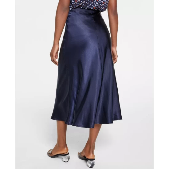 Best reviews of π Bar III π© Women's Satin Flared π Skirt, Created For Macy's Bar Navy π₯° 4 Best reviews of π Bar III π© Women's Satin Flared π Skirt, Created For Macy's Bar Navy π₯° - Image 4