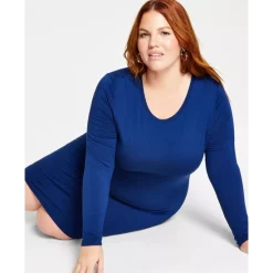Coupon 🔥 Bar III Trendy Plus Size Bodycon 👗 Dress, Created For Macy's Deep Black 🤩 -Cheap Bar III Store unnamed file 1093