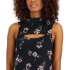 Budget 🌟 Bar III Plus Size Bow-Neck Sleeveless Blouse, Created For Macy's Skyway 👍