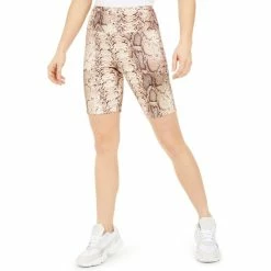 Discount 😍 Bar III Bodycon Printed Biker Shorts, Created For Macy's Snake Print 🌟