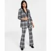 Flash Sale 🥰 Bar III 👩 Women's Plaid Square-Neck Top, Plaid Blazer & Plaid Flare Pants, Created For Macy's Classic Plaid ✨