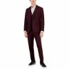 New 🤩 Bar III Men's Slim-Fit Burgundy Solid Vested Suit Separates, Created For Macy's 🥰