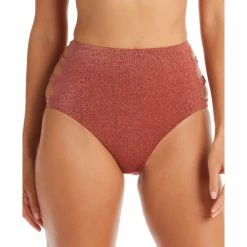 Cheap ⌛ Bar III 👩 Women's Shimmering Cut-Out High Rise 👙 Bikini Bottoms, Created For Macy's Sienna ⌛