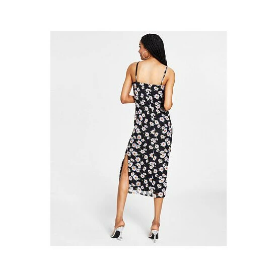 Discount ๐ Bar III ๐ฉ Women's Printed Sleeveless Midi ๐ Dress, Created For Macy's Black Combo ๐ 2 Discount ๐ Bar III ๐ฉ Women's Printed Sleeveless Midi ๐ Dress, Created For Macy's Black Combo ๐ - Image 2