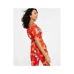Buy 👏 Bar III 👩 Women's Printed Off-The-Shoulder Smocked Top, Created For Macy's Montereybouquet 😉 -Cheap Bar III Store unnamed file 1211
