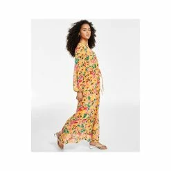 Outlet 🤩 Bar III 👩 Women's Printed Chiffon Maxi 👗 Dress, Created For Macy's Kauai Garden 👏 -Cheap Bar III Store unnamed file 1255