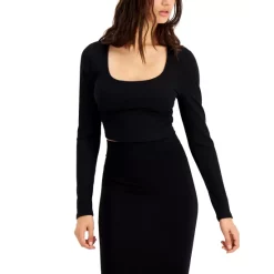 Coupon 😀 Bar III Ribbed Bodycon Top, Created For Macy's Cherry On Top ✨ -Cheap Bar III Store unnamed file 126