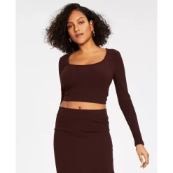 Coupon 😀 Bar III Ribbed Bodycon Top, Created For Macy's Cherry On Top ✨ -Cheap Bar III Store unnamed file 127