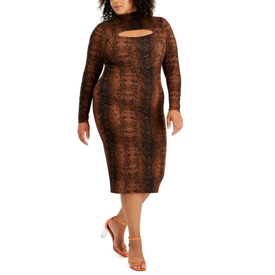 Top 10 ๐ฏ Bar III Plus Size Cutout Bodycon ๐ Dress, Created For Macy's Snake Python Brown ๐ 1 Top 10 ๐ฏ Bar III Plus Size Cutout Bodycon ๐ Dress, Created For Macy's Snake Python Brown ๐