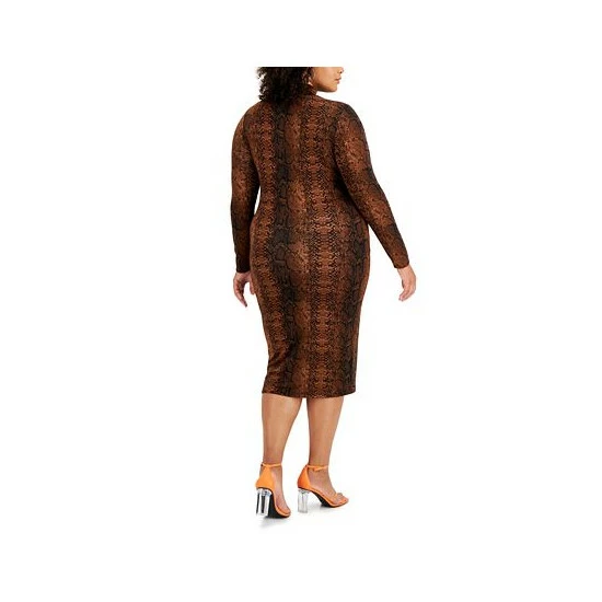 Top 10 ๐ฏ Bar III Plus Size Cutout Bodycon ๐ Dress, Created For Macy's Snake Python Brown ๐ 2 Top 10 ๐ฏ Bar III Plus Size Cutout Bodycon ๐ Dress, Created For Macy's Snake Python Brown ๐ - Image 2