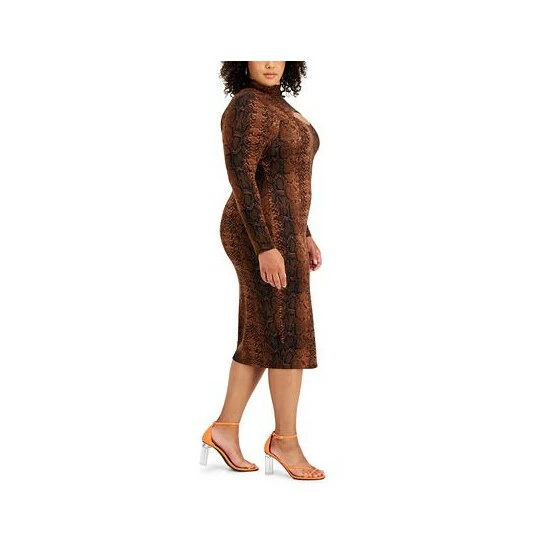 Top 10 ๐ฏ Bar III Plus Size Cutout Bodycon ๐ Dress, Created For Macy's Snake Python Brown ๐ 3 Top 10 ๐ฏ Bar III Plus Size Cutout Bodycon ๐ Dress, Created For Macy's Snake Python Brown ๐ - Image 3