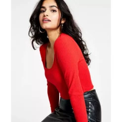 Coupon 😀 Bar III Ribbed Bodycon Top, Created For Macy's Cherry On Top ✨ -Cheap Bar III Store unnamed file 128