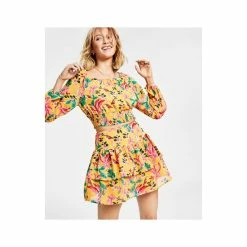 Cheapest ❤️ Bar III 👩 Women's Floral-Print Ruffled Pull-On Mini 👗 Skirt, Created For Macy's Kauai Garden 🎉 -Cheap Bar III Store unnamed file 1293