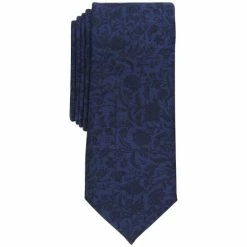 New ⭐ Bar III Men's Bartlett Tonal Floral Skinny Tie, Created For Macy's Navy 🛒