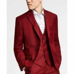 Budget ๐ Bar III Men's Slim-Fit Red Solid Suit Jacket, Created For Macy's ๐