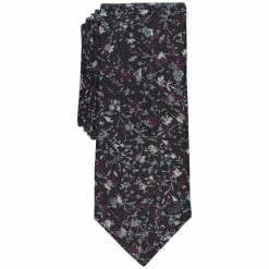 Cheap 😉 Bar III Men's Machia Floral Tie, Created For Macy's Black 🥰