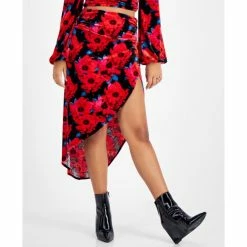 Best reviews of 😍 Bar III 👩 Women's Floral-Print Midi Velvet 👗 Skirt, Created For Macy's Romantic Petals ✔️