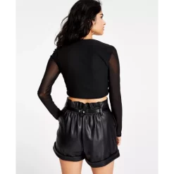 Wholesale ⭐ Bar III 👩 Women's Blouson-Sleeve Sparkle-Knit Romper, Created For Macy's Cherry On Top 🎁 -Cheap Bar III Store unnamed file 144