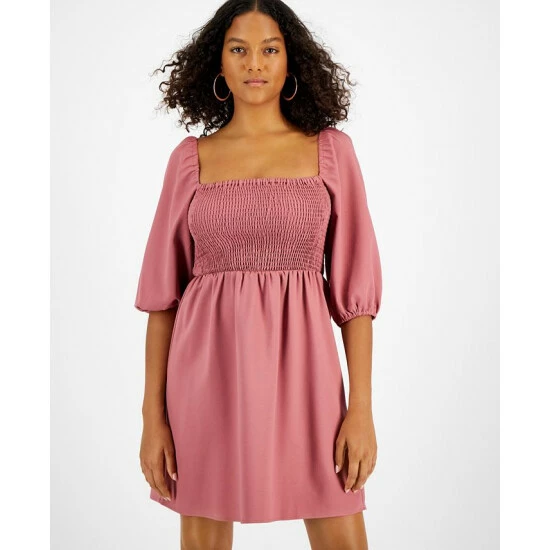 Outlet π Bar III π© Women's Smocked Off-The-Shoulder π Dress, Created For Macy's Black π₯ 4 Outlet π Bar III π© Women's Smocked Off-The-Shoulder π Dress, Created For Macy's Black π₯ - Image 4