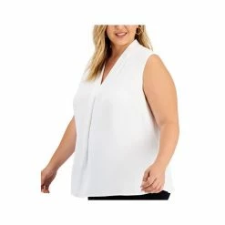 Brand new 🥰 Bar III Trendy Plus Size Inverted-Pleat Top, Created For Macy's Lily 🤩 -Cheap Bar III Store unnamed file 1476