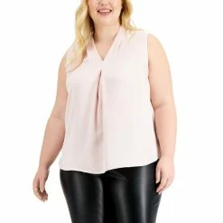 Brand new 🥰 Bar III Trendy Plus Size Inverted-Pleat Top, Created For Macy's Lily 🤩 -Cheap Bar III Store unnamed file 1478