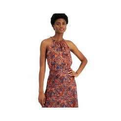 Discount ⌛ Bar III 👩 Women's Ikat-Print Keyhole-Back Halter Top, Created For Macy's Blue Shadow Combo 🤩 -Cheap Bar III Store unnamed file 1502