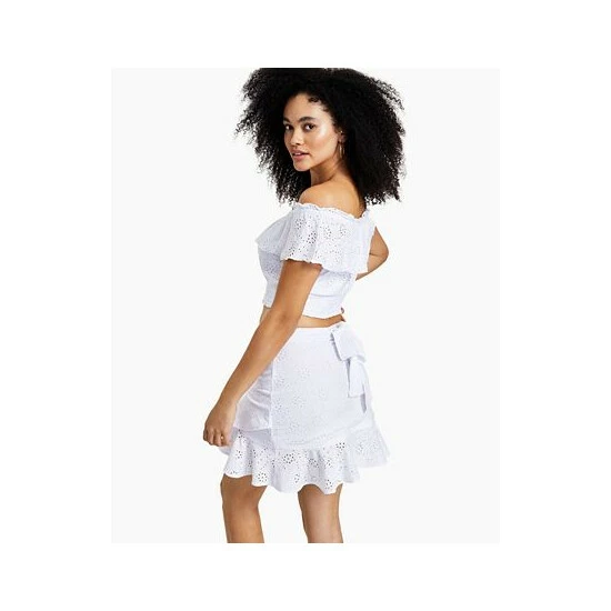 Hot Sale ๐ฏ Bar III Off-The-Shoulder Eyelet Top, Created For Macy's Bright White ๐งจ 2 Hot Sale ๐ฏ Bar III Off-The-Shoulder Eyelet Top, Created For Macy's Bright White ๐งจ - Image 2