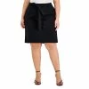 Top 10 🔥 Bar III Plus Size Tie-Waist 👗 Skirt, Created For Macy's Black 😀