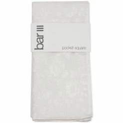 Best Pirce โ๏ธ Bar III Men's Tonal Floral Pocket Square, Created Fro Macy's White ๐