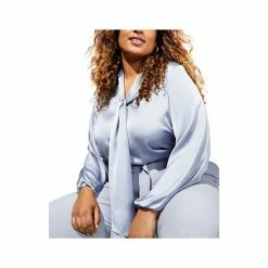 Best reviews of 💯 Bar III Plus Size Bow-Tie Cinched-Sleeve Blouse, Created For Macy's Moonstone 😀 -Cheap Bar III Store unnamed file 1592