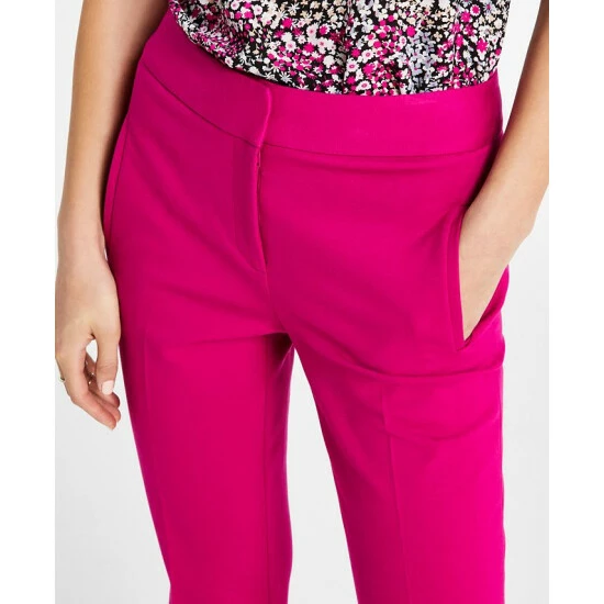 Best deal โญ Bar III ๐ฉ Women's Straight Leg High-Rise Ankle Pants, Created For Macy's Jazz Berry ๐คฉ 4 Best deal โญ Bar III ๐ฉ Women's Straight Leg High-Rise Ankle Pants, Created For Macy's Jazz Berry ๐คฉ - Image 4