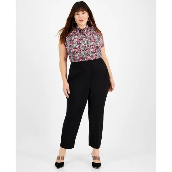 Wholesale β€οΈ Bar III Plus Size Compression Straight-Leg Ankle Pants, Created For Macy's Black π 1 Wholesale β€οΈ Bar III Plus Size Compression Straight-Leg Ankle Pants, Created For Macy's Black π
