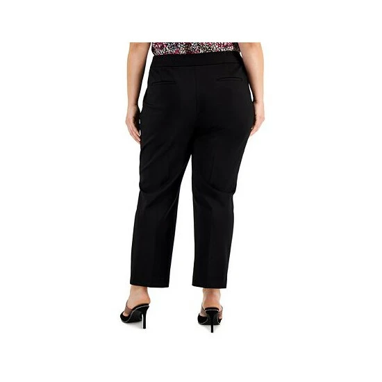 Wholesale β€οΈ Bar III Plus Size Compression Straight-Leg Ankle Pants, Created For Macy's Black π 2 Wholesale β€οΈ Bar III Plus Size Compression Straight-Leg Ankle Pants, Created For Macy's Black π - Image 2