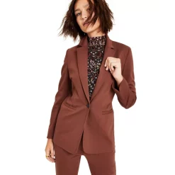 Flash Sale 🎉 Bar III 👩 Women's Compression Single-Button Blazer, Created For Macy's Gaucho Brown ✔️ -Cheap Bar III Store unnamed file 168