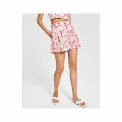 Buy ⌛ Bar III Floral-Print High-Waist Pleated Shorts, Created For Macy's Floral Dot 💯 -Cheap Bar III Store unnamed file 1692