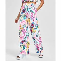 Cheap Bar III Store 10 Best deal โจ Bar III ๐ฉ Women's Printed Wide-Leg Pants, Created For Macy's Barbados Orchid ๐