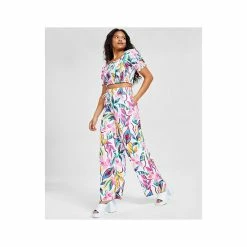 Best deal ✨ Bar III 👩 Women's Printed Wide-Leg Pants, Created For Macy's Barbados Orchid 😍 -Cheap Bar III Store unnamed file 1695