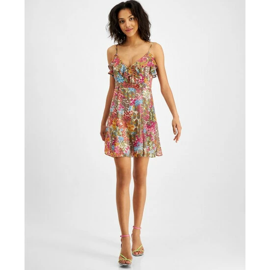 Best Pirce β€οΈ Bar III π© Women's Ruffled-Neck Fit & Flare π Dress, Created For Macy's Sunset Berry Cmb π 1 Best Pirce β€οΈ Bar III π© Women's Ruffled-Neck Fit & Flare π Dress, Created For Macy's Sunset Berry Cmb π