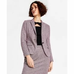 Wholesale ✨ Bar III 👩 Women's Single-Button Long Sleeve Blazer, Created For Macy's Jazz Berry 😉