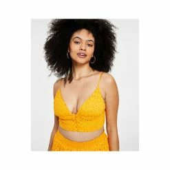 Cheapest ❤️ Bar III 👩 Women's Eyelet Crop Top, Created For Macy's Gold Brick 🛒 -Cheap Bar III Store unnamed file 1735