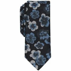 Cheap 🌟 Bar III Men's Hill Floral-Print Tie, Created For Macy's Lt Blue 🥰
