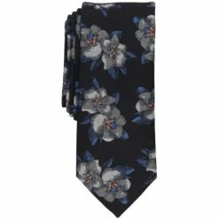Cheapest ๐ Bar III Men's Farfel Floral Tie, Created For Macy's Black ๐