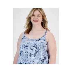 Best Pirce 🎉 Bar III Plus Size Marble Swirl Scoop-Neck Camisole, Created For Macy's Moonstone Combo 😍 -Cheap Bar III Store unnamed file 1776