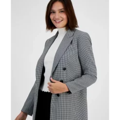 Cheapest 👏 Bar III 👩 Women's Houndstooth Faux-Double-Breasted Jacket, Created For Macy's Black/white Multi 🤩 -Cheap Bar III Store unnamed file 179