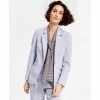 Outlet ❤️ Bar III 👩 Women's Textured Crepe Single-Button Blazer, Created For Macy's Moonstone 🔥