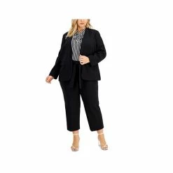 Flash Sale ⌛ Bar III Trendy Plus Size Open-Front Blazer, Created For Macy's Navy ✔️ -Cheap Bar III Store unnamed file 1823