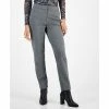 Promo 👏 Bar III 👩 Women's Shimmer Herringbone Straight-Leg Ankle Pants, Created For Macy's Silver Combo 🎉