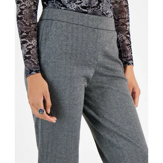 Promo π Bar III π© Women's Shimmer Herringbone Straight-Leg Ankle Pants, Created For Macy's Silver Combo π 4 Promo π Bar III π© Women's Shimmer Herringbone Straight-Leg Ankle Pants, Created For Macy's Silver Combo π - Image 4