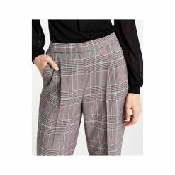Best Sale ✔️ Bar III 👩 Women's Plaid Pleated High-Waist Wide-Leg Pants, Created For Macy's Jazz Berry Combo 🎁 -Cheap Bar III Store unnamed file 1833